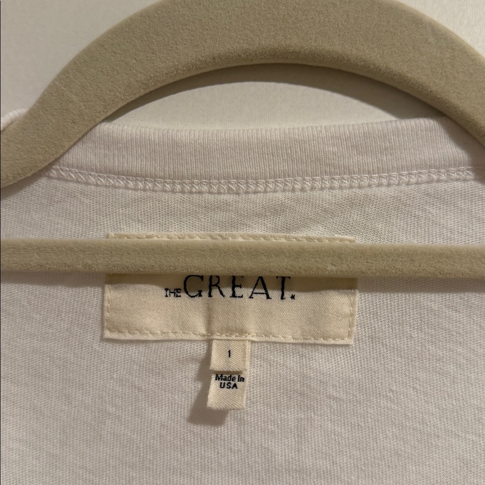 THE GREAT. White and Blue Smooth Sailing Tee - Picture 2 of 5